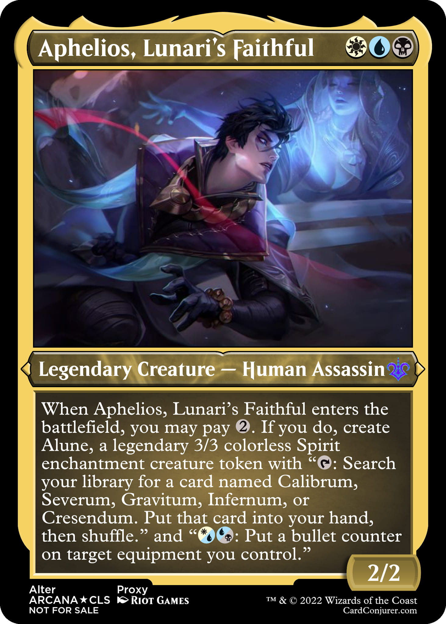 mtg riot cards Magic The Gathering - Control (6) (It cant be blocked except by two or more creatures.) Creatures target player controls get +2/+0 until end of turn Aphelios from League of Legends