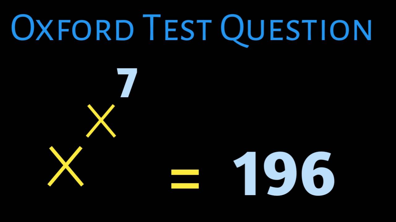 Calculus | Interesting Oxford Test Question | Facebook