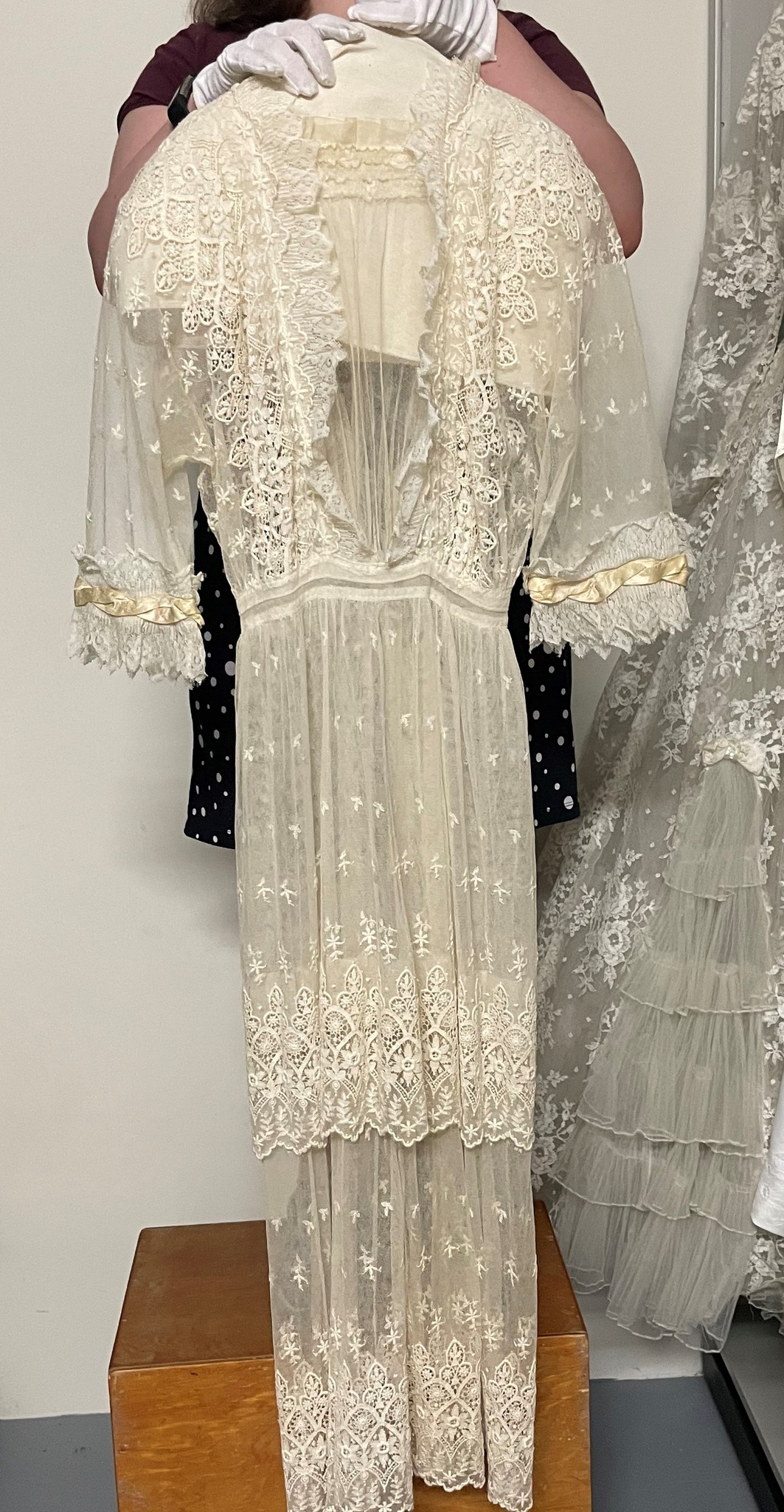 edwardian bridesmaid dresses White Satin Pleat Revival Vintage Wedding Dress, White / XS The wide Chantilly lace gives you the look of an Edwardian and even Victoria An authentic Edwardian wedding dress,