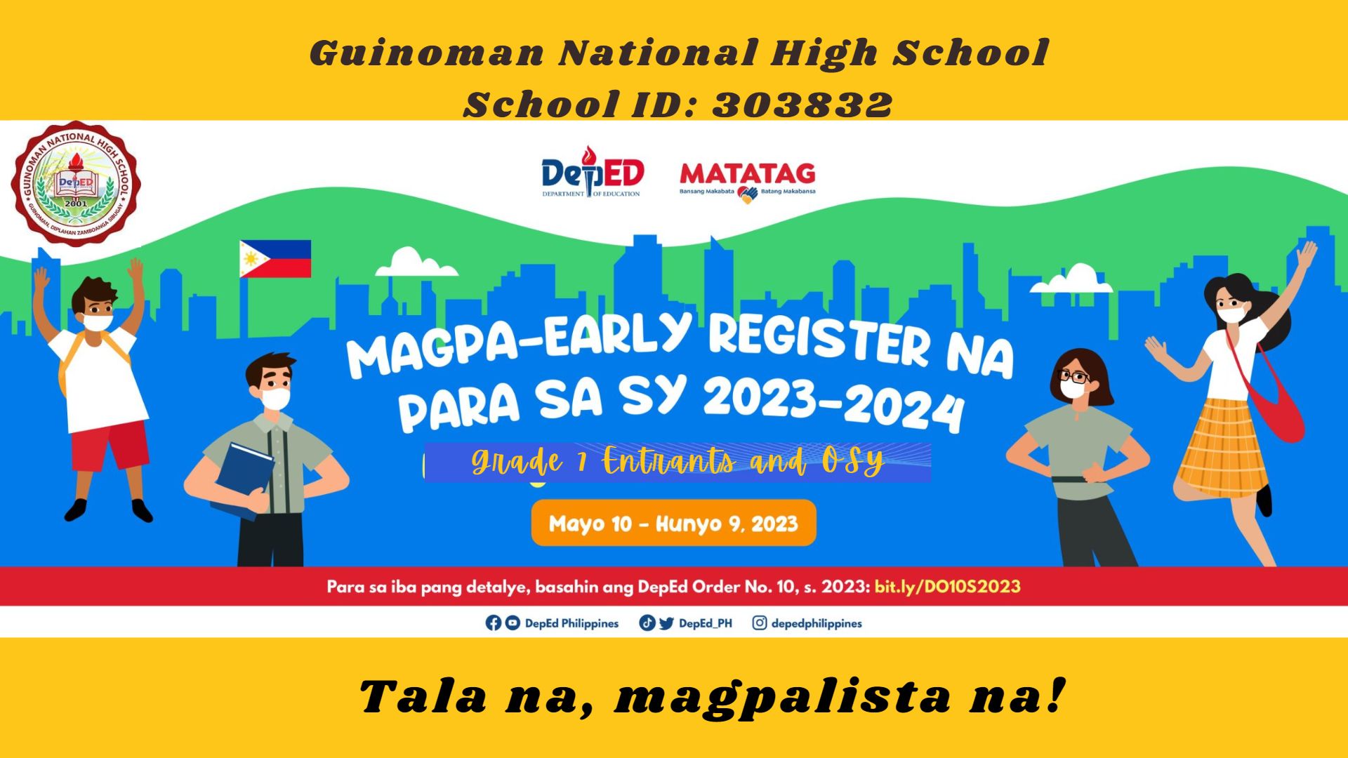 Guinoman NHS - EARLY REGISTRATION S.Y. 2023-2024 Incoming... | Facebook