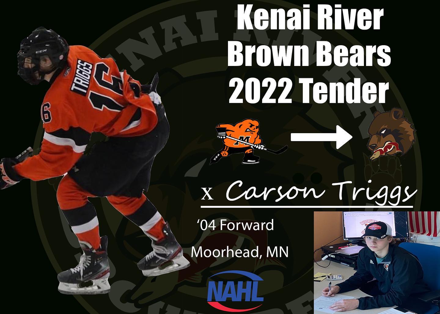 Welcome, Carson Triggs, who has... - Kenai River Brown Bears