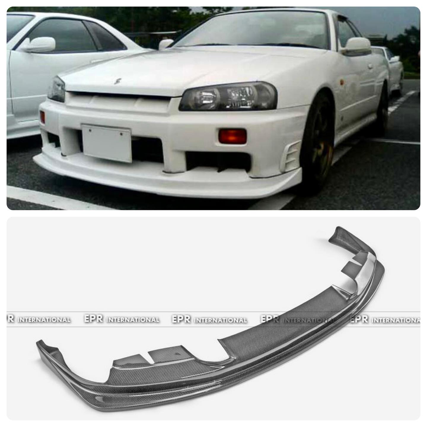 JDM GTR DESIGN STYLE bumper Lip for Nissan Skyline R34 GTT