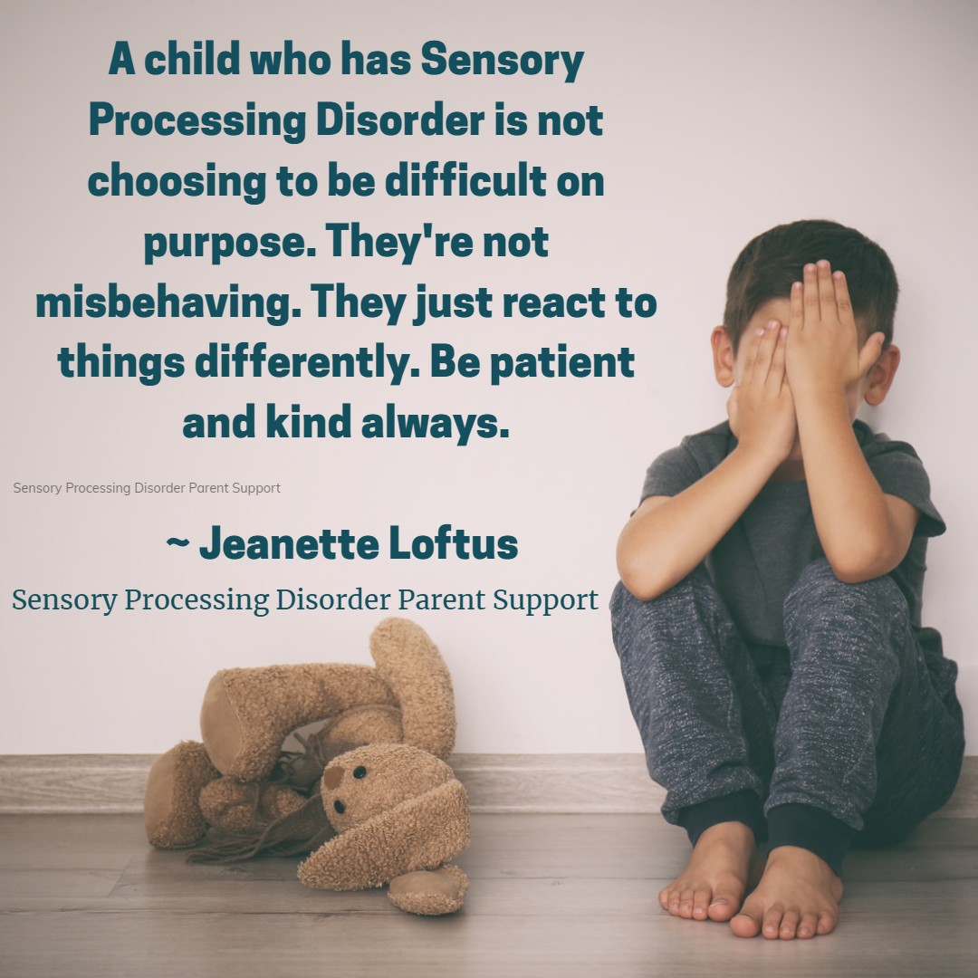 A child who has Sensory Processing Disorder is not choosing to be ...