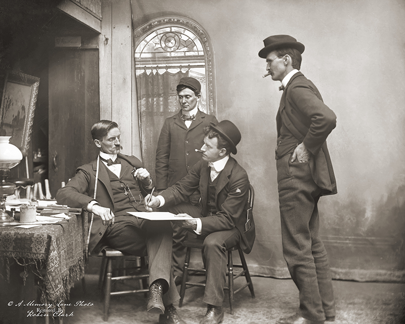 Tailor making a suit in early 1900s America