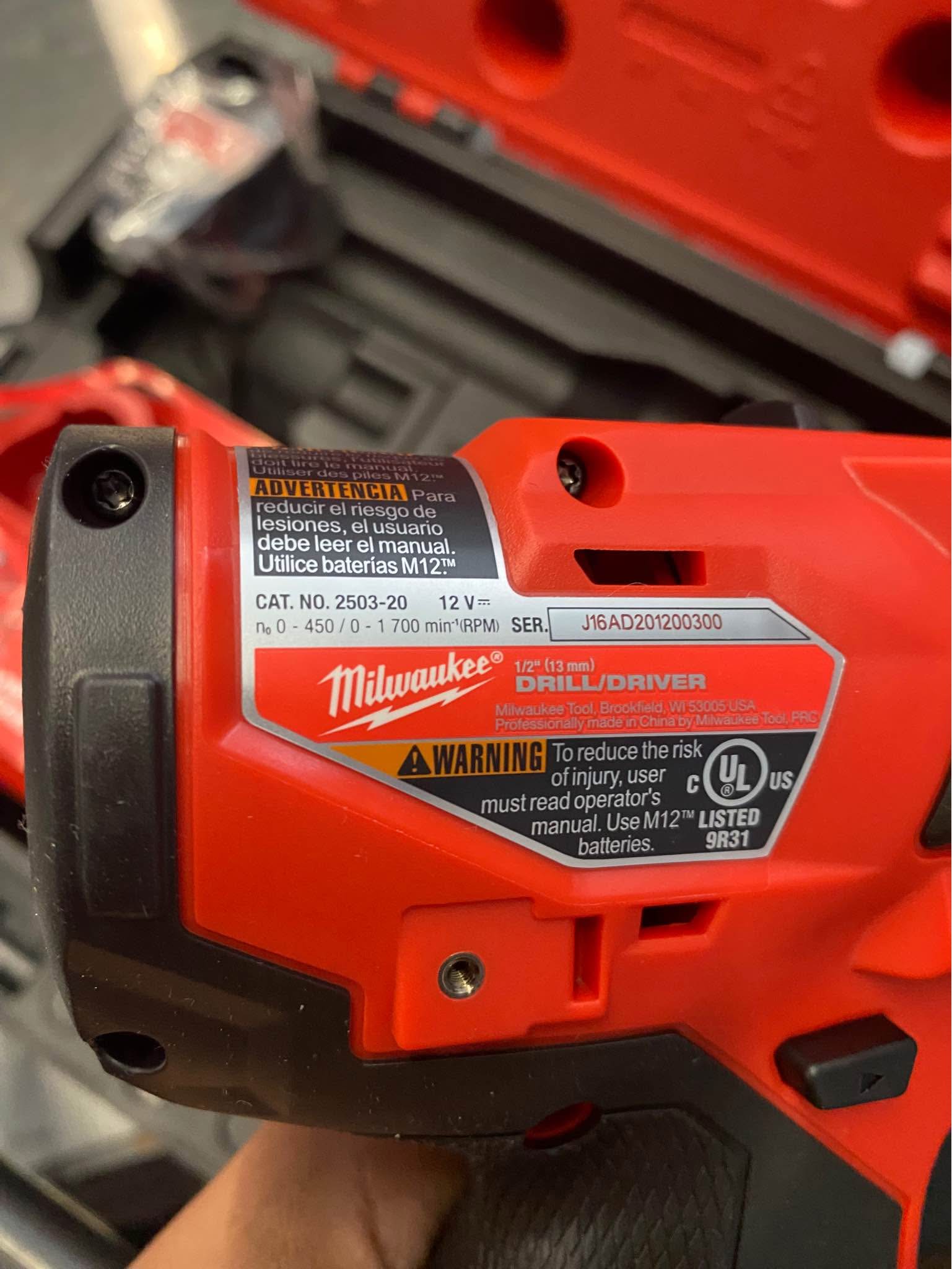 Milwaukee 2503-20 :: M12 FUEL™ 1/2 Drill Driver (Tool Only