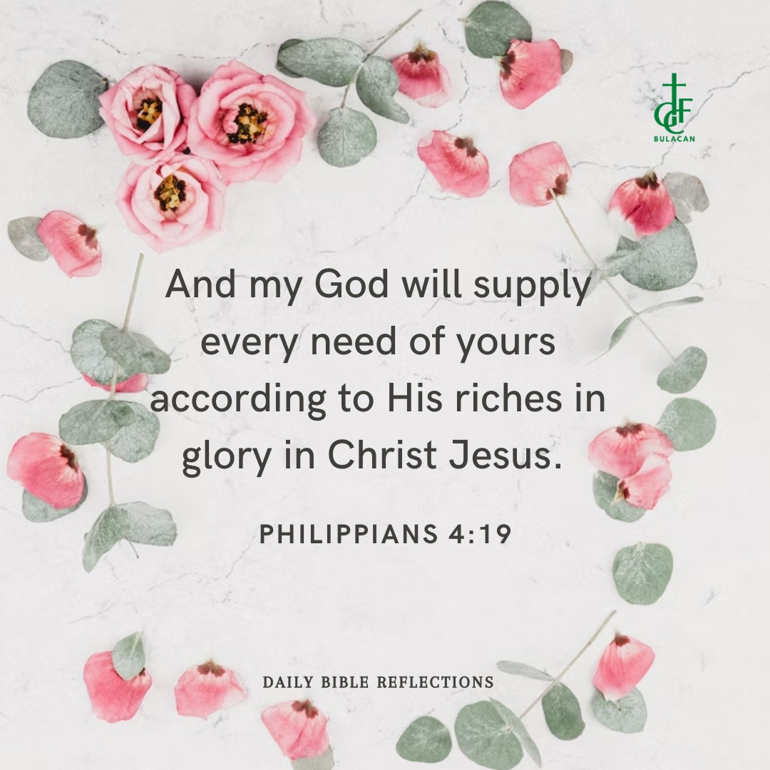 GCF - Philippians 4:19 And my God will supply every need of yours ...