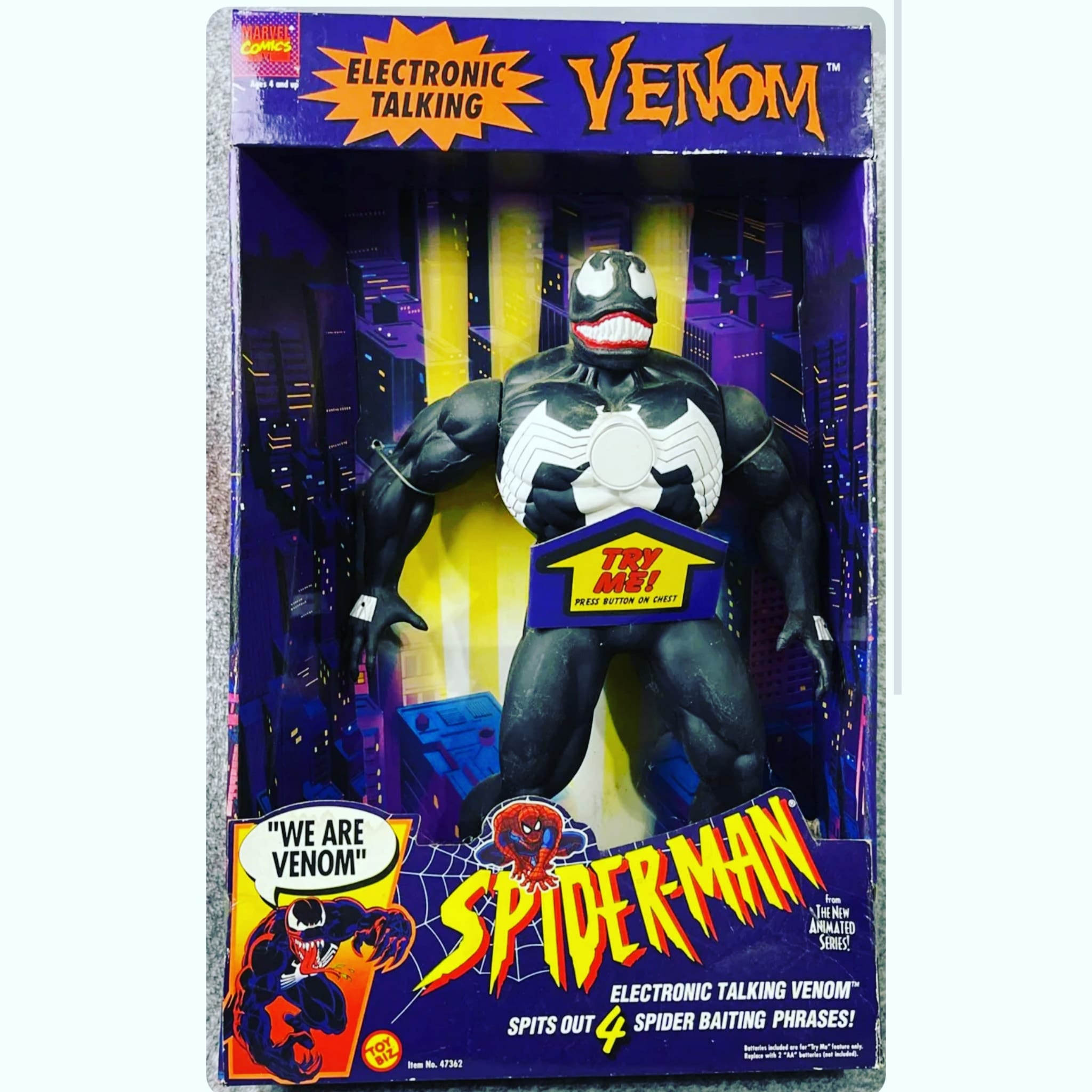 90s Electronic Talking Venom action figure from Spider-Man series