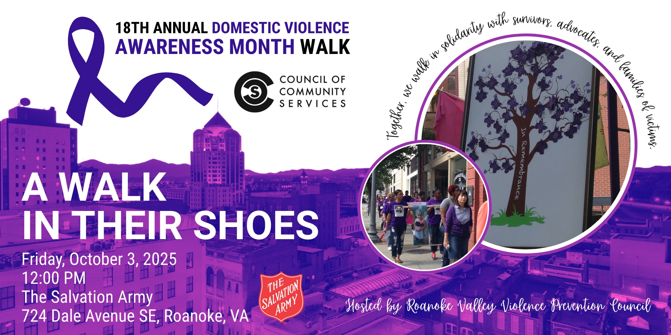 18th Annual A Walk in Their Shoes, domestic violence awareness event