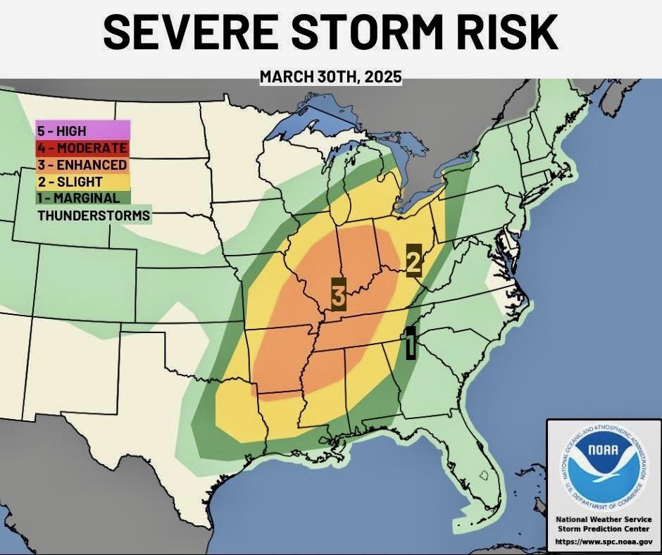 The Appalachian - SEVERE WEATHER UPDATE FOR SUNDAY, MARCH 30 A large ...