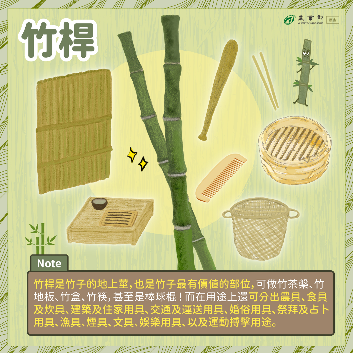 農業部 - #一竹多用 #一起認識竹子 平常吃的 #竹筍，就是竹子的嫩芽 !... | Facebook
