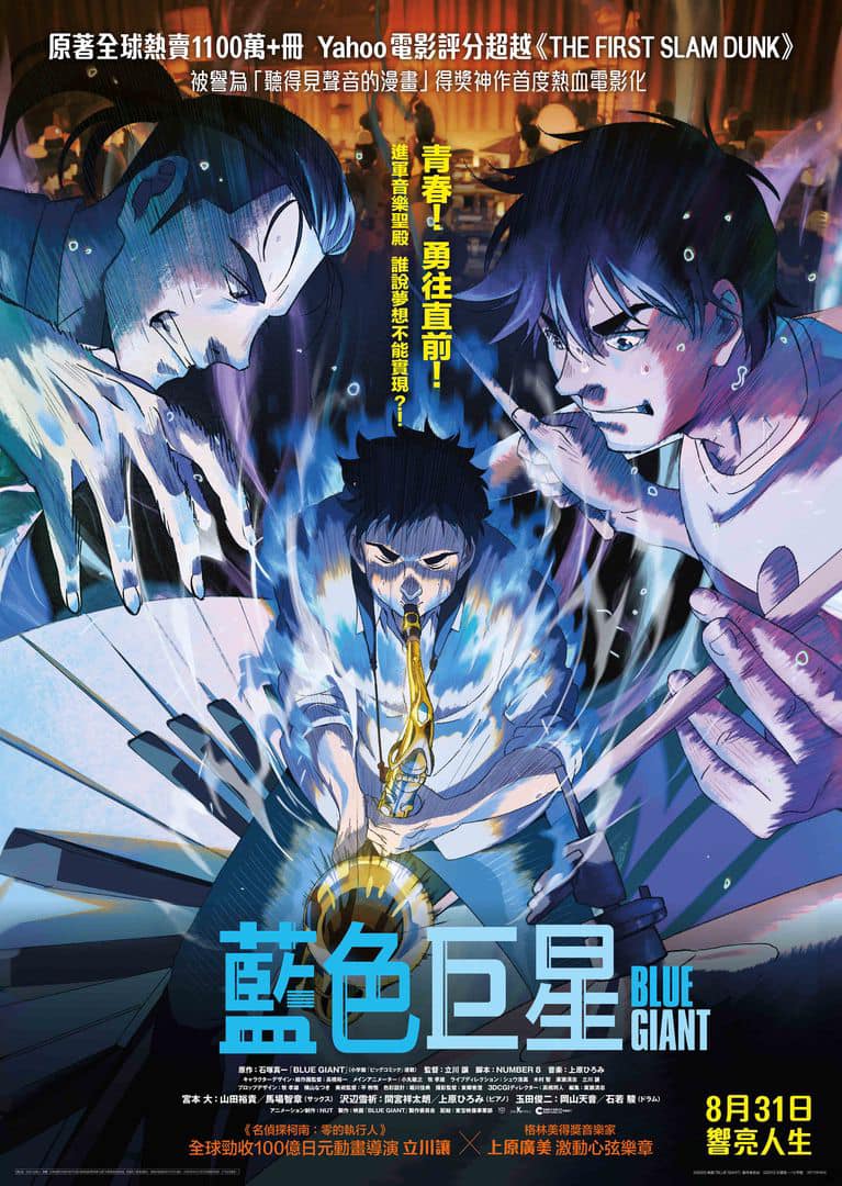 Blue Giant - a jazz anime with a soundtrack by Hiromi Uehara