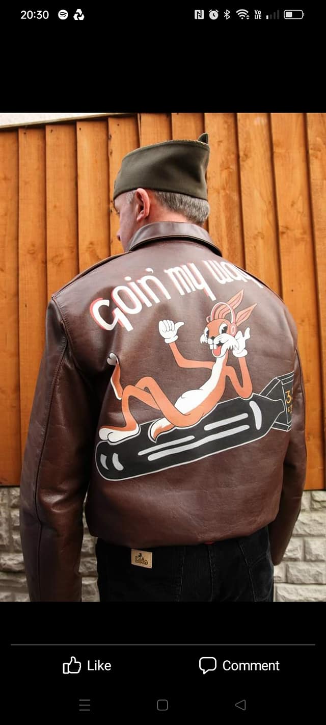 Recreating Lt. William 'Pete' Peters' pilot jacket with hand
