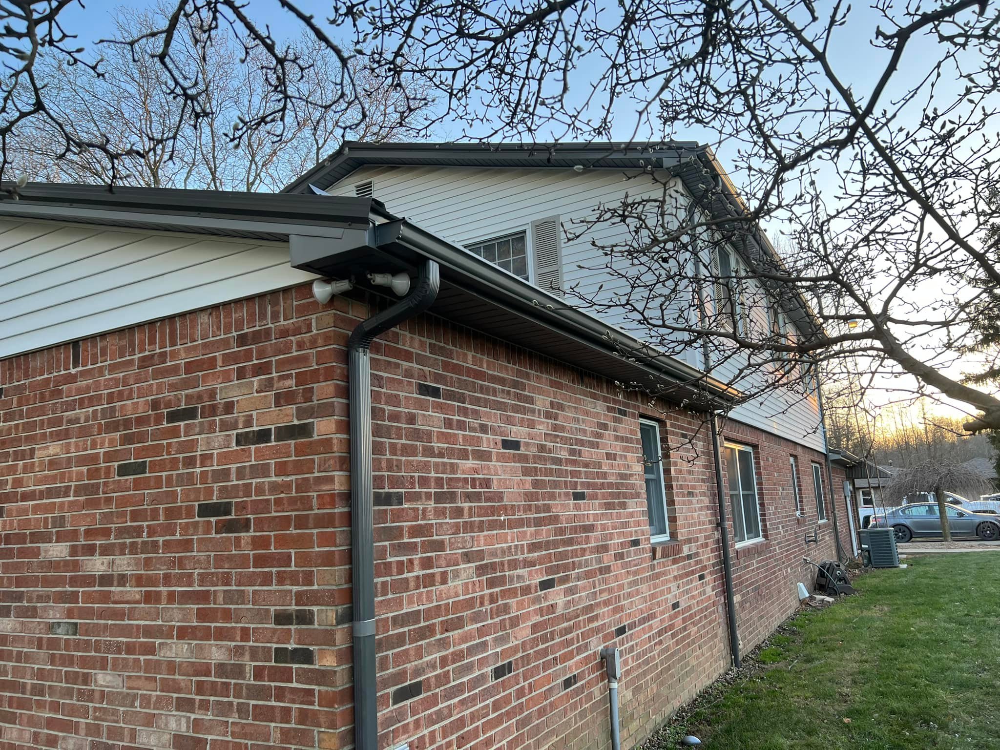 New charcoal grey gutters soffit... - J&M seamless gutters | Facebook
