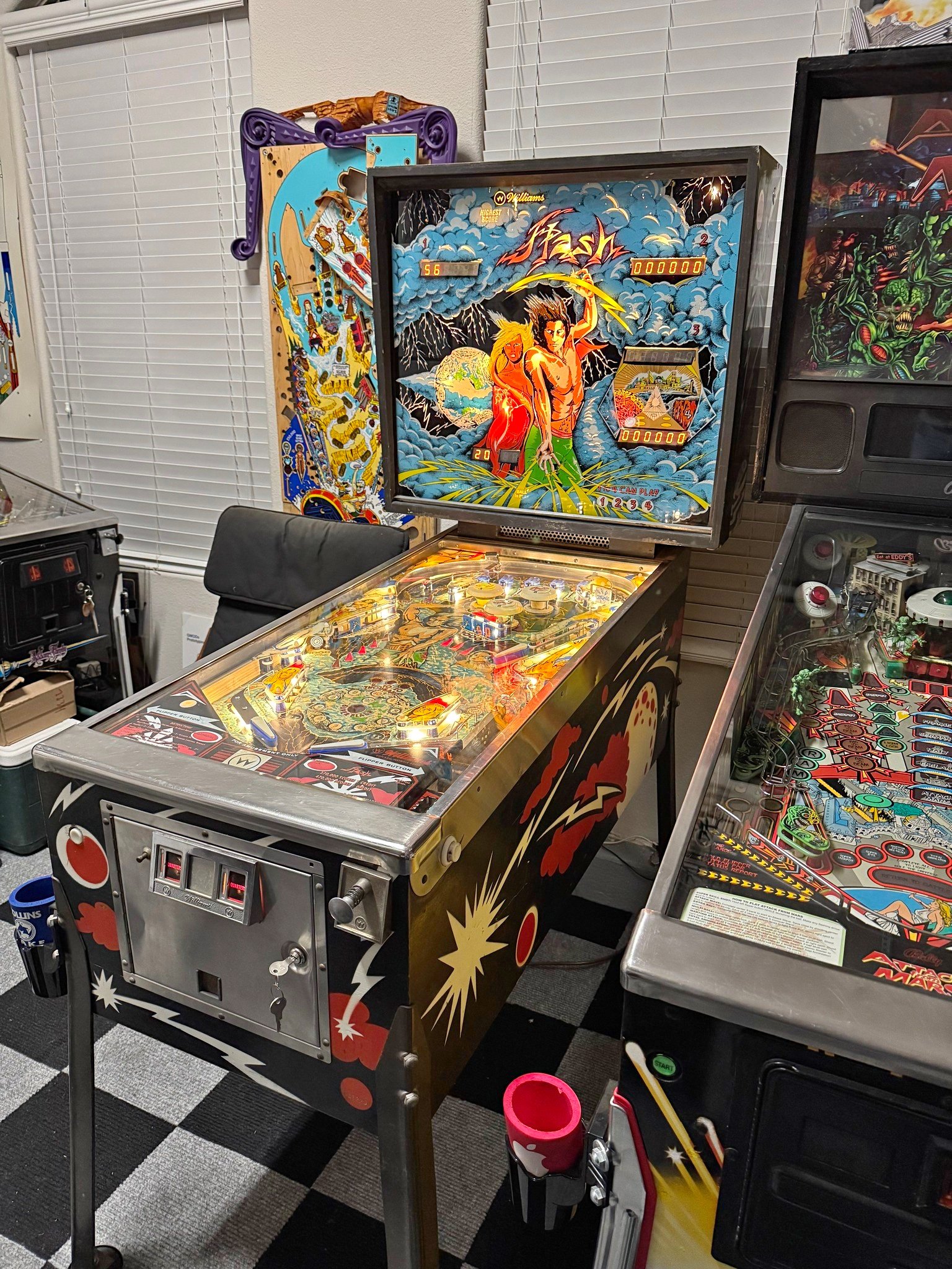 Williams Flash Pinball Machine with Rottendog Board and NMP Drop ...