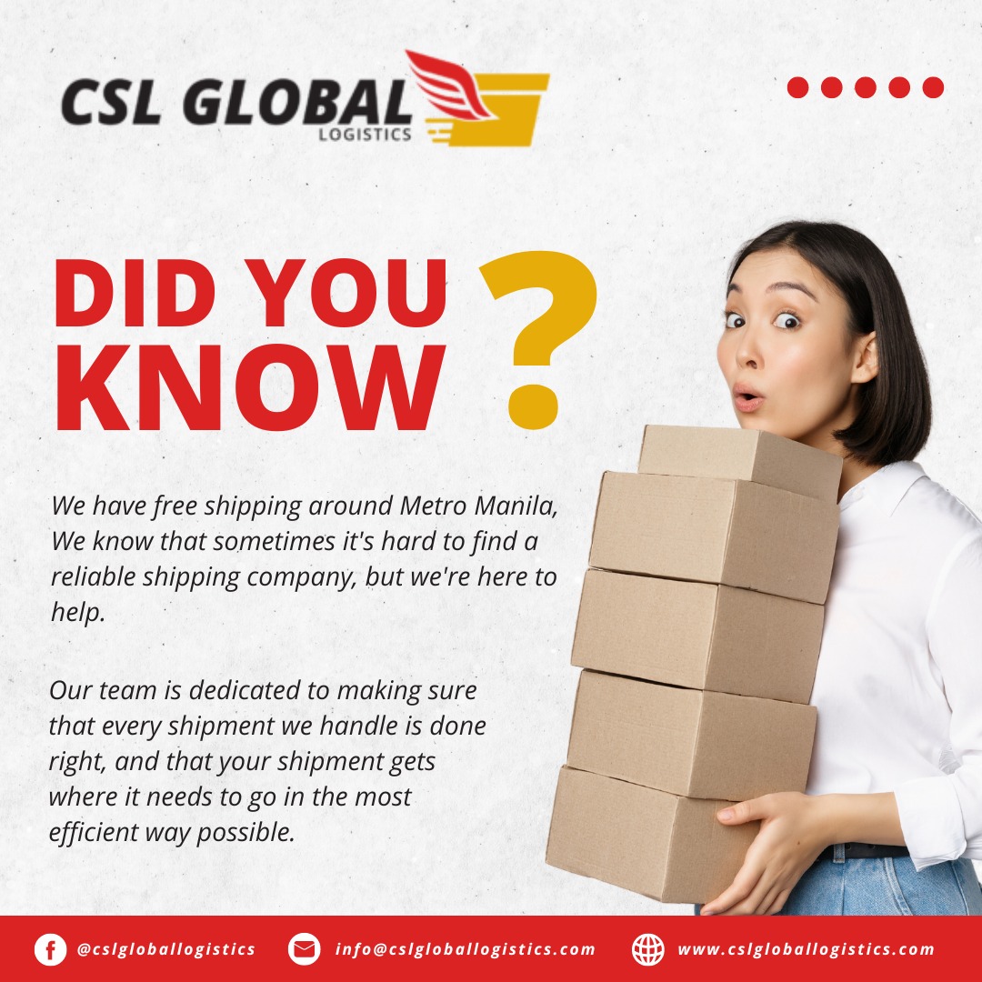 Did you know? We have free... - CSL Global Logistics