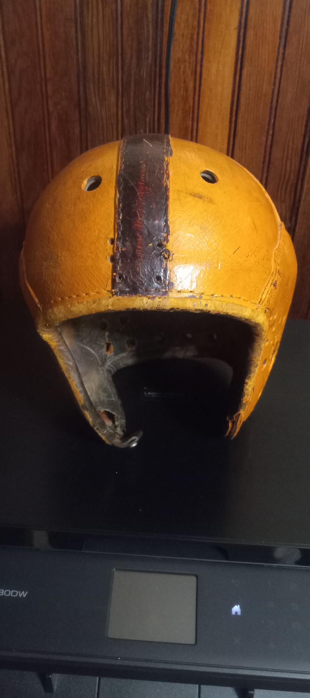 1940's football helmet Vintage Leather c.1940 Football Helmets Old 1940s Style