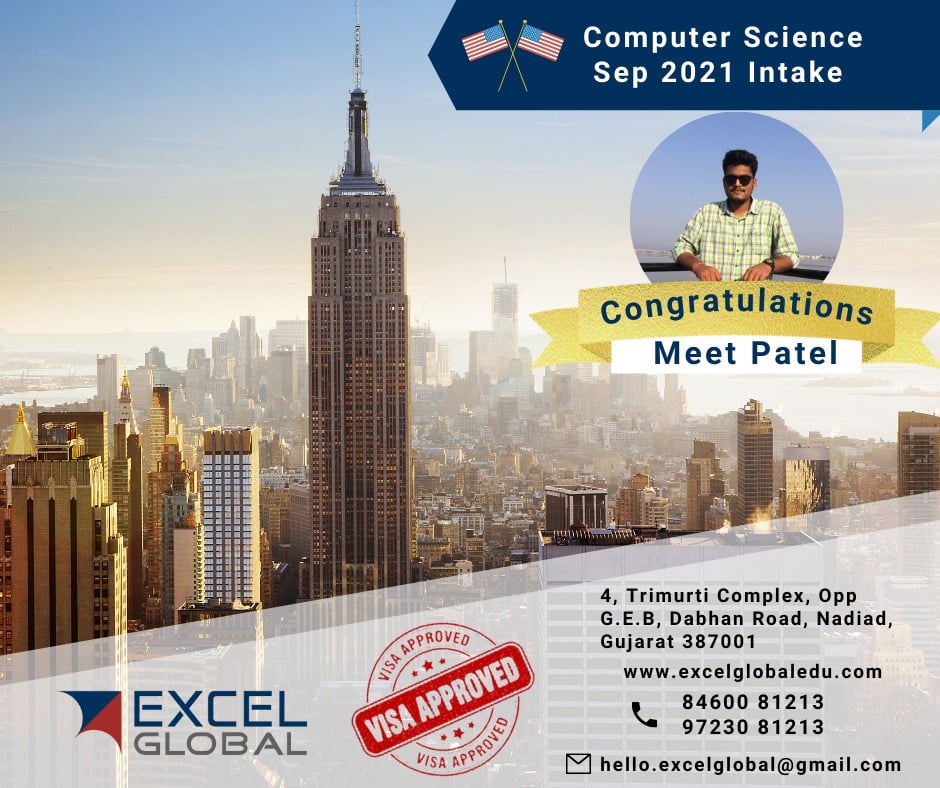 Excel Global - Congratulations for getting USA Student...