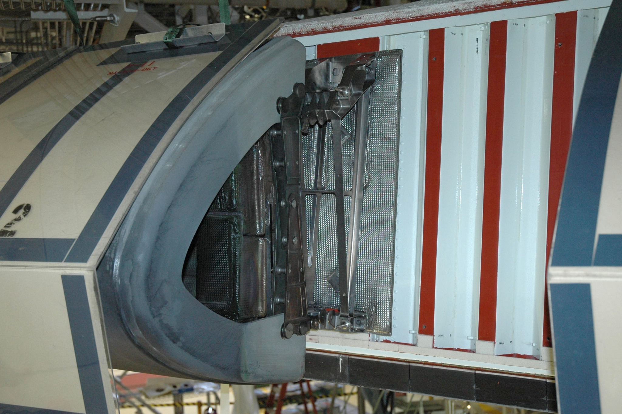 Blast - This photo shows the leading edge of the wing on space shuttle ...