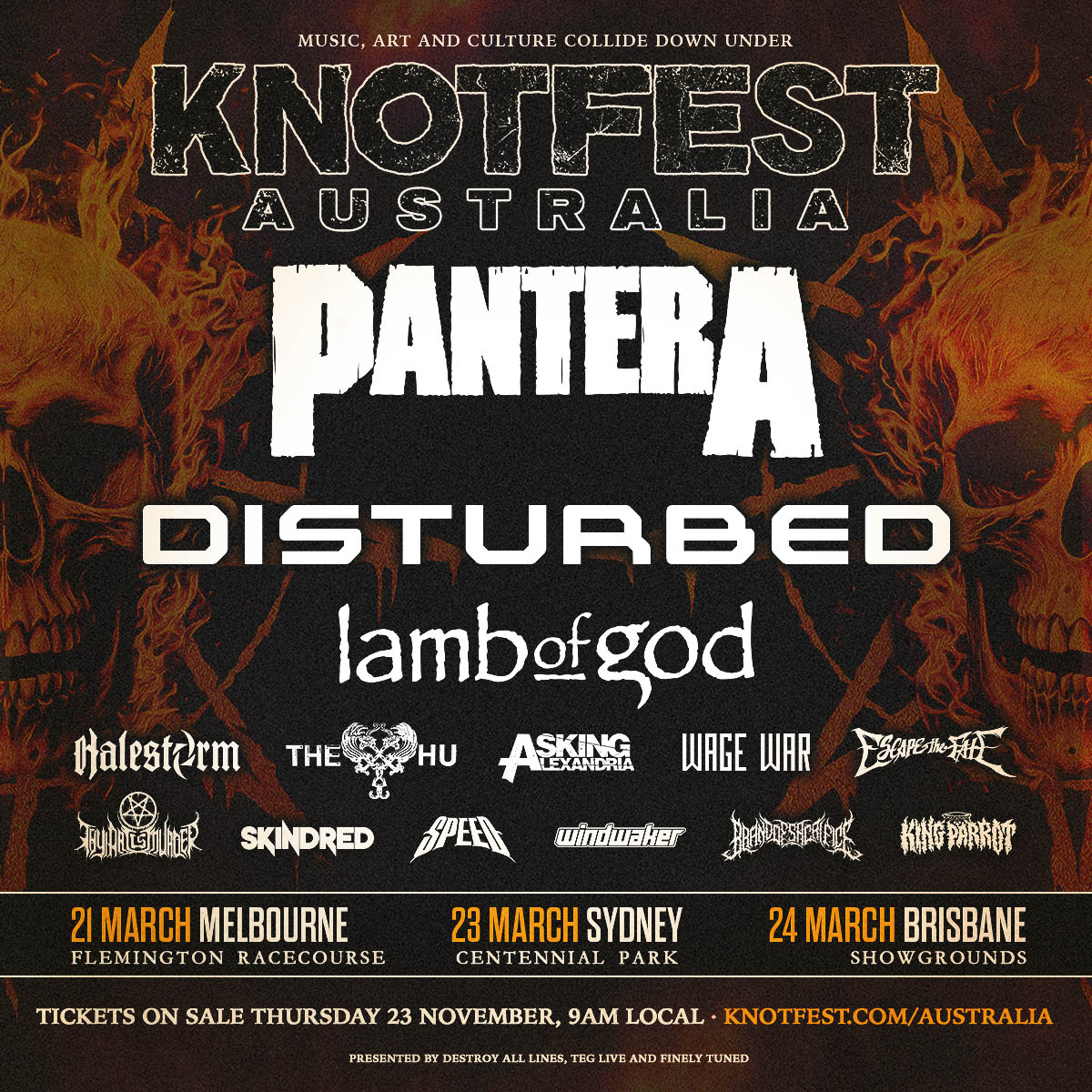 The final lineup for Knotfest Japan 2023 is announced. Details