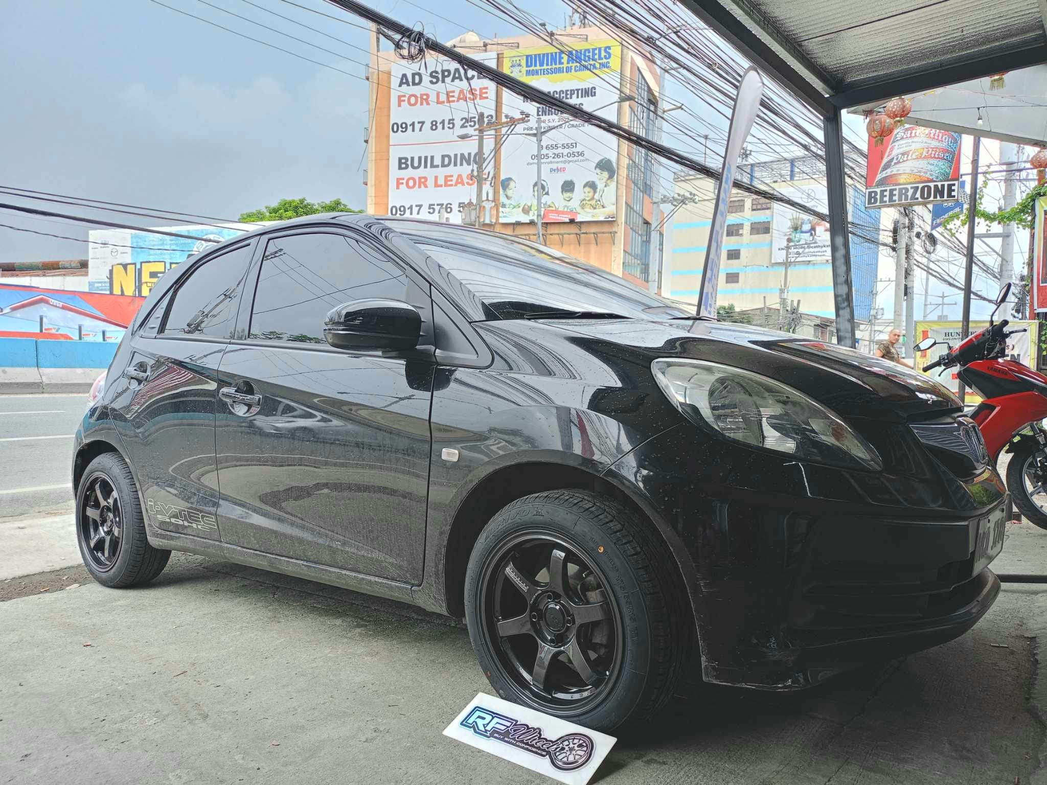 Endurance. On Honda Brio Amaze: Size 15 ROTA Taikyu paired with