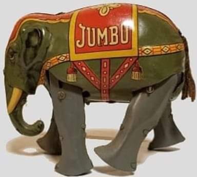 1954 Lambo the Elephant battery toy in original box