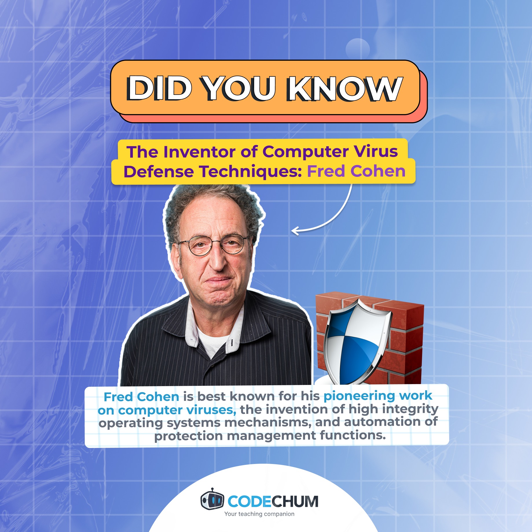 CodeChum - Fred Cohen is best known for his pioneering... | Facebook