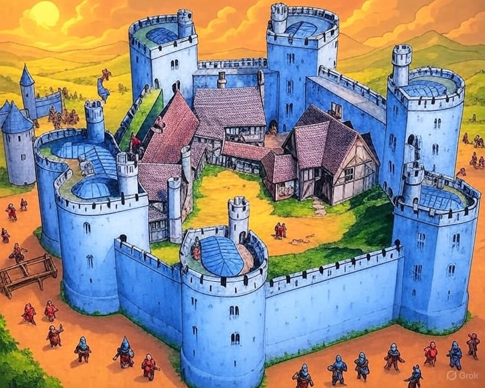 Old American History | A concentric castle, a medieval fortress with ...
