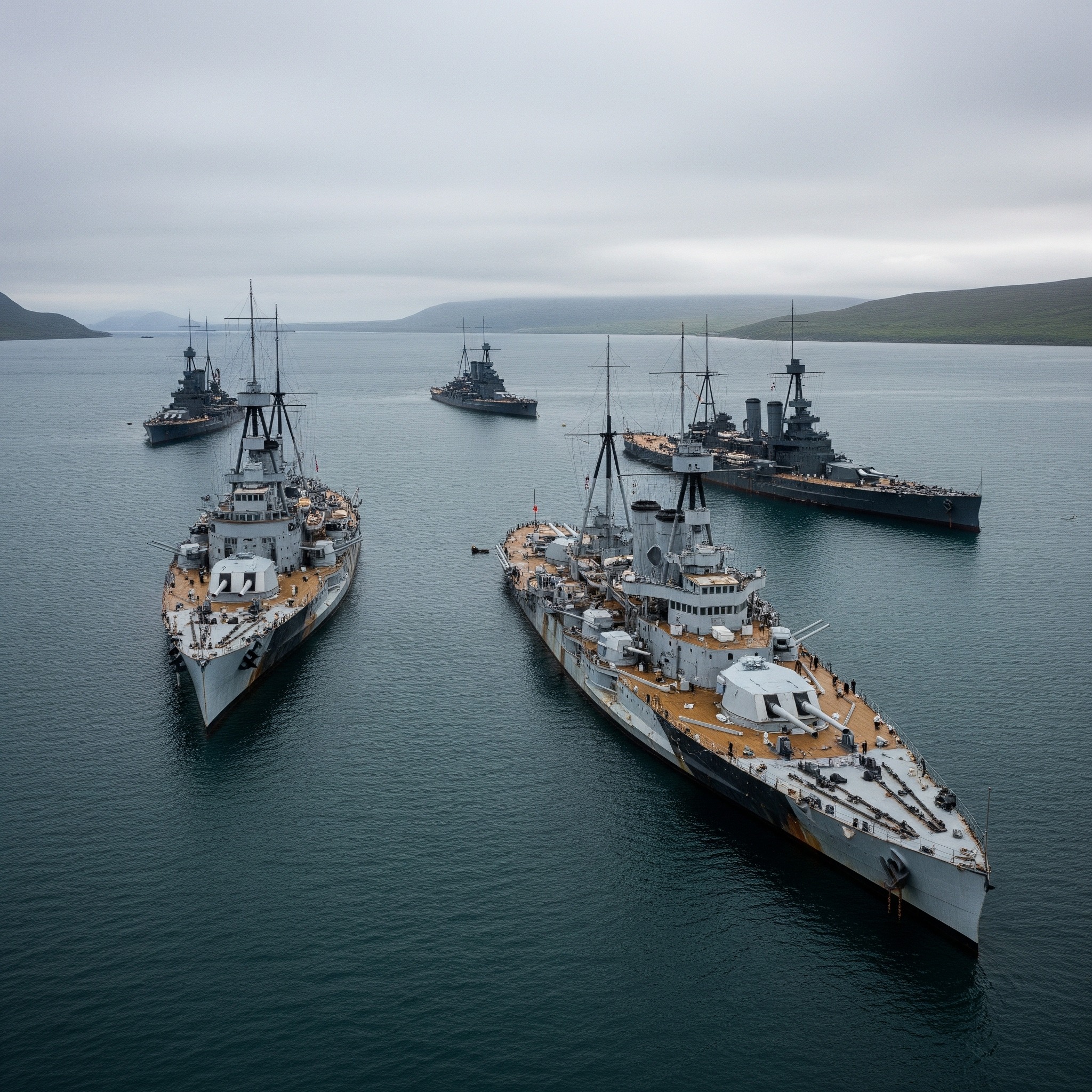 Military - The scuttle of the High Seas Fleet at Scapa The German High ...