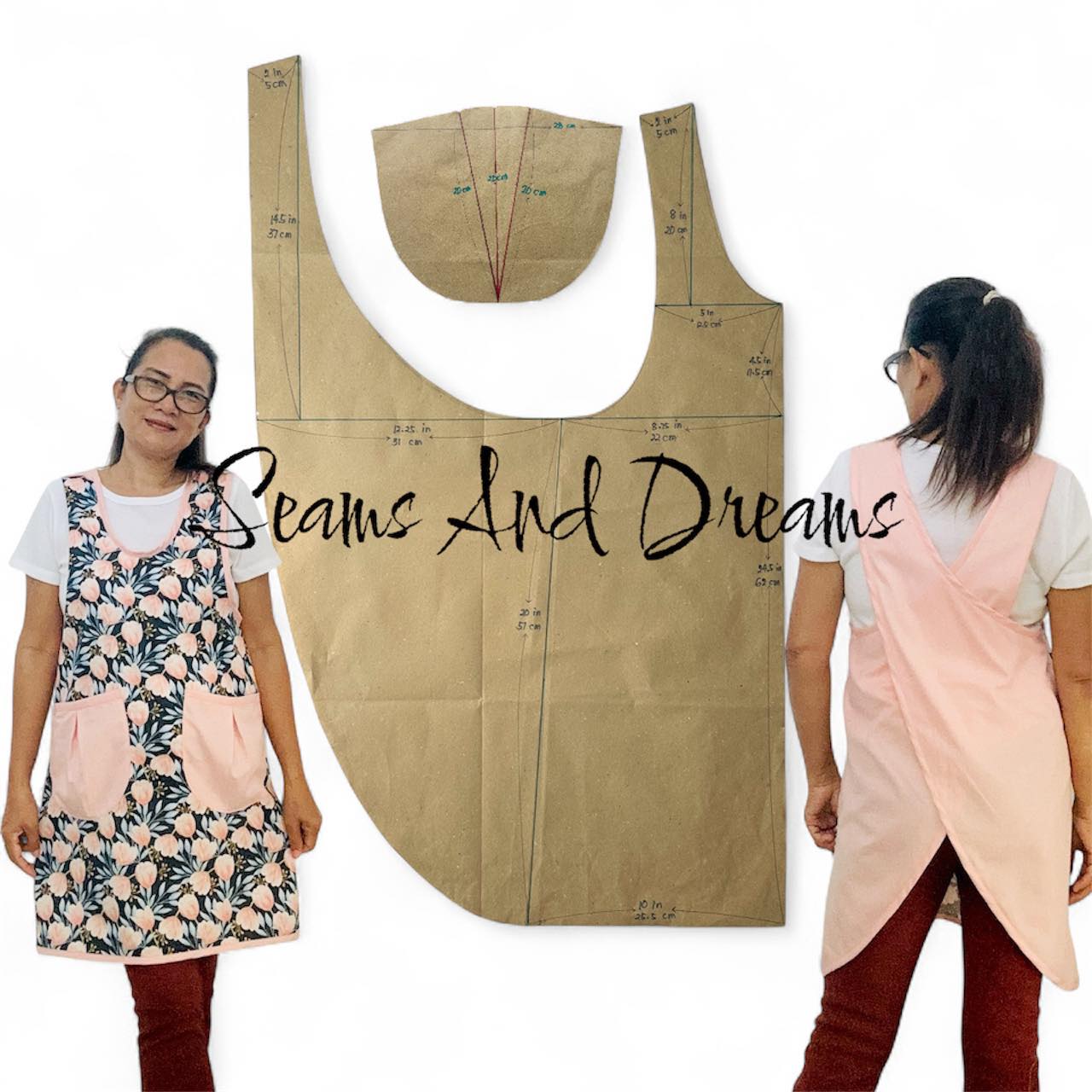 Seams - Playing with colors! Here’s my new two-tone apron — fun, easy ...