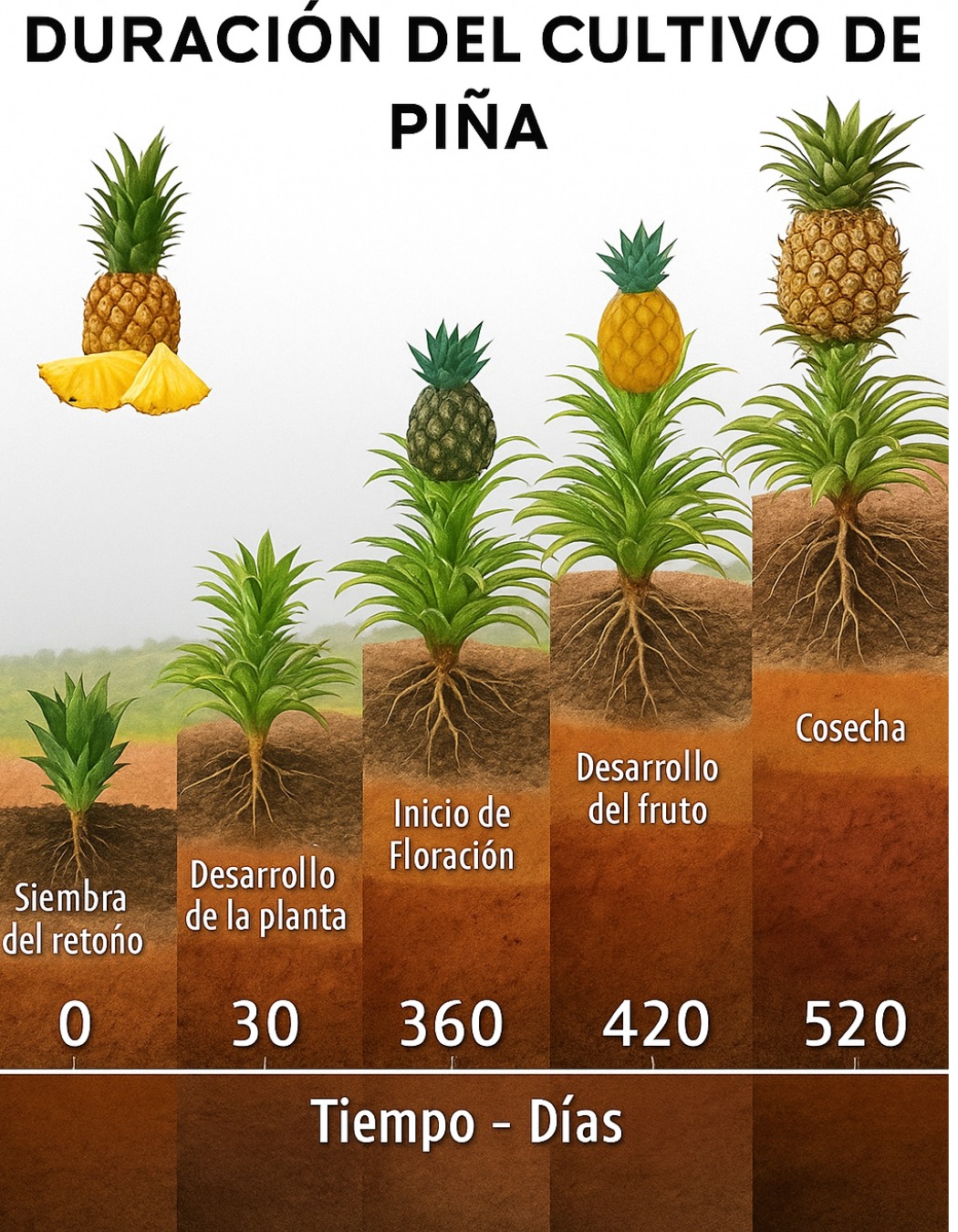 Consejos - 🍍 Duración del cultivo de la piña 🌱 La piña es una planta ...