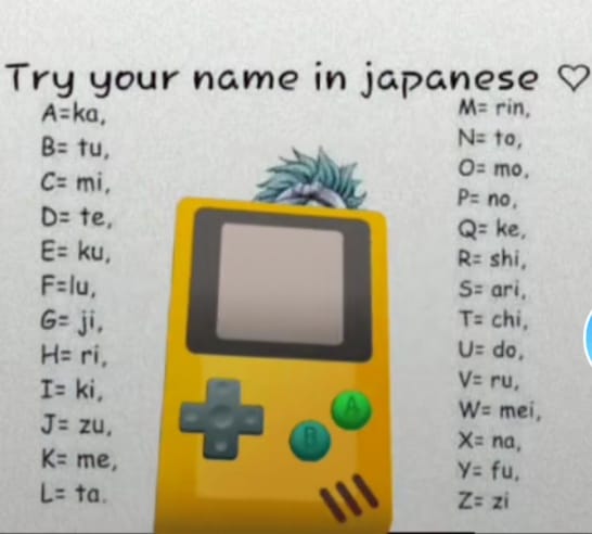Try your name in japanese..!! (Y)