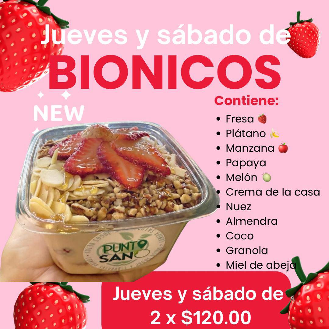 Punto Sano - JUEVES y SÁBADO DE BIONICOS 2 X $120.00... | Facebook