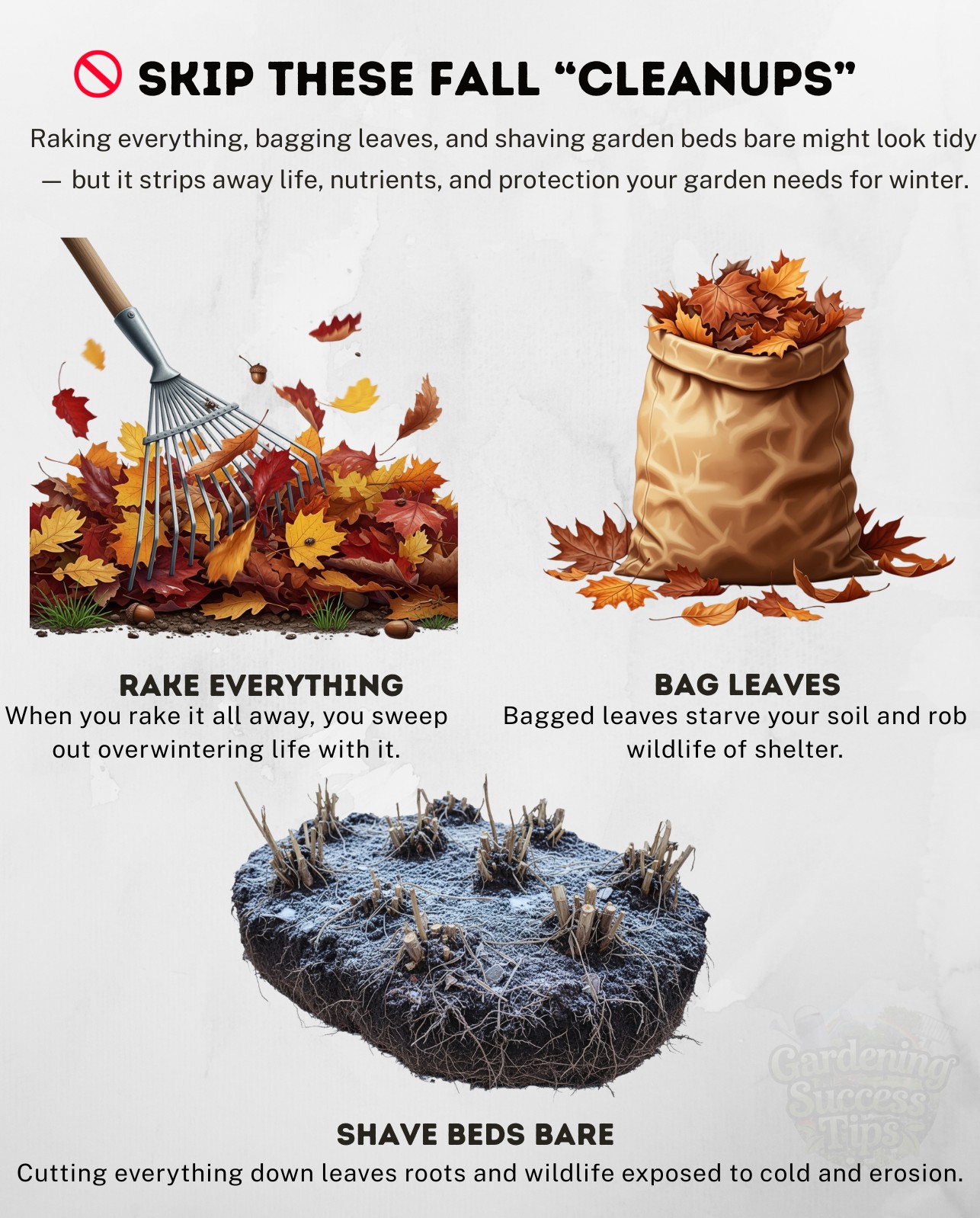 Gardening - 🍂 Skip These Fall “Cleanups” A tidy yard isn’t always a ...