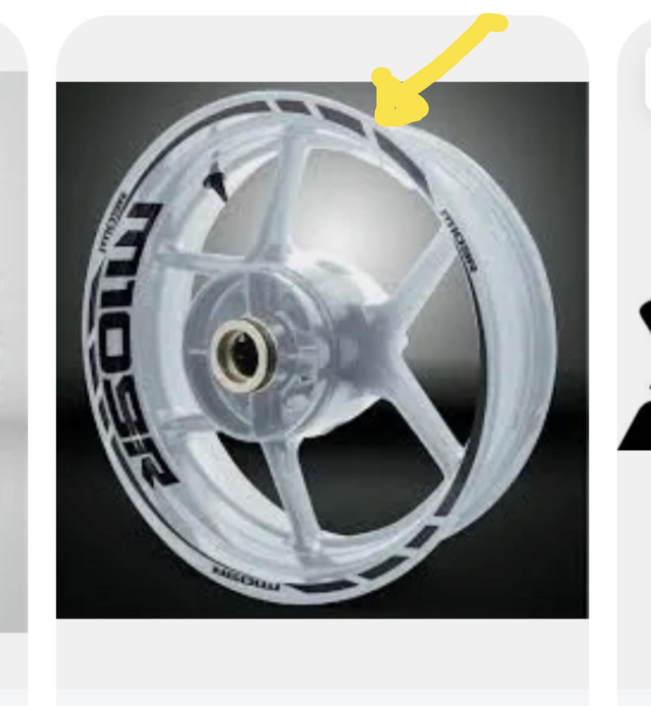 Gold and Reflective White 2 colour Motorcycle Bike Wheel Rim