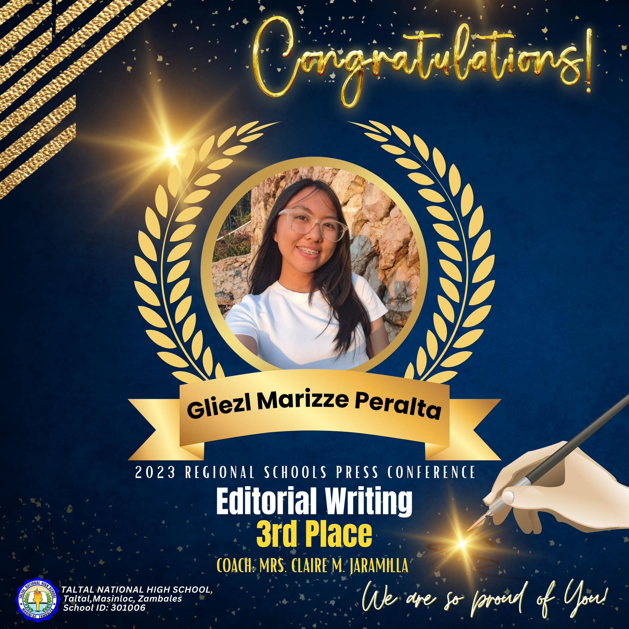 Taltal - Congratulations, Gliezl Marizze Peralta, for bagging the 3rd ...