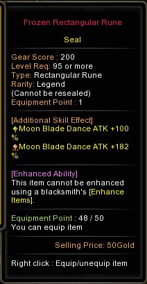 Dragon Nest SEA BLACK MARKET | S>Rectangular Rune ( Moon Blade Dance ...