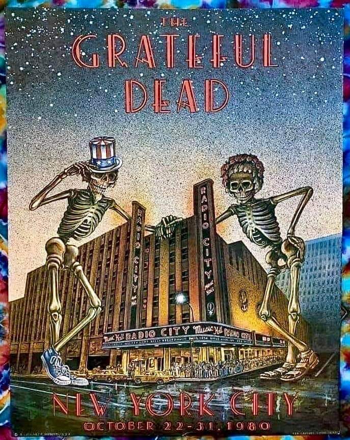 On October 22, 1980, the Dead began their eight night residency at