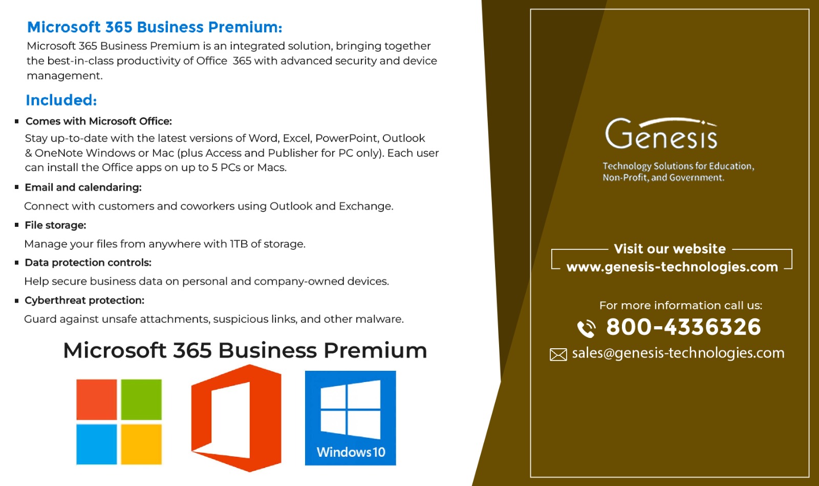 Genesis - Microsoft 365 Business Premium is an integrated solution ...