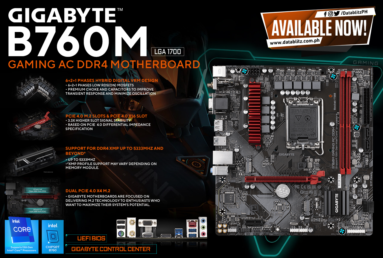 DataBlitz - DOMINATE THE GAMING FIELD. Gigabyte B760M...