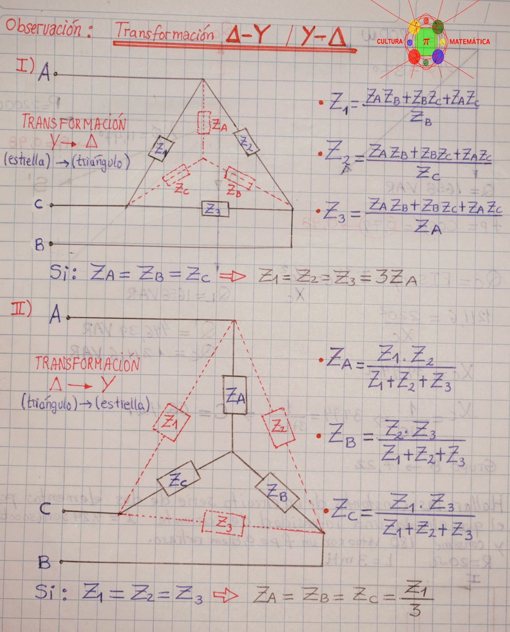 #Física Tranformación Δ-Υ/Υ-Δ,muy... - Matemáticas y Ciencias | Facebook