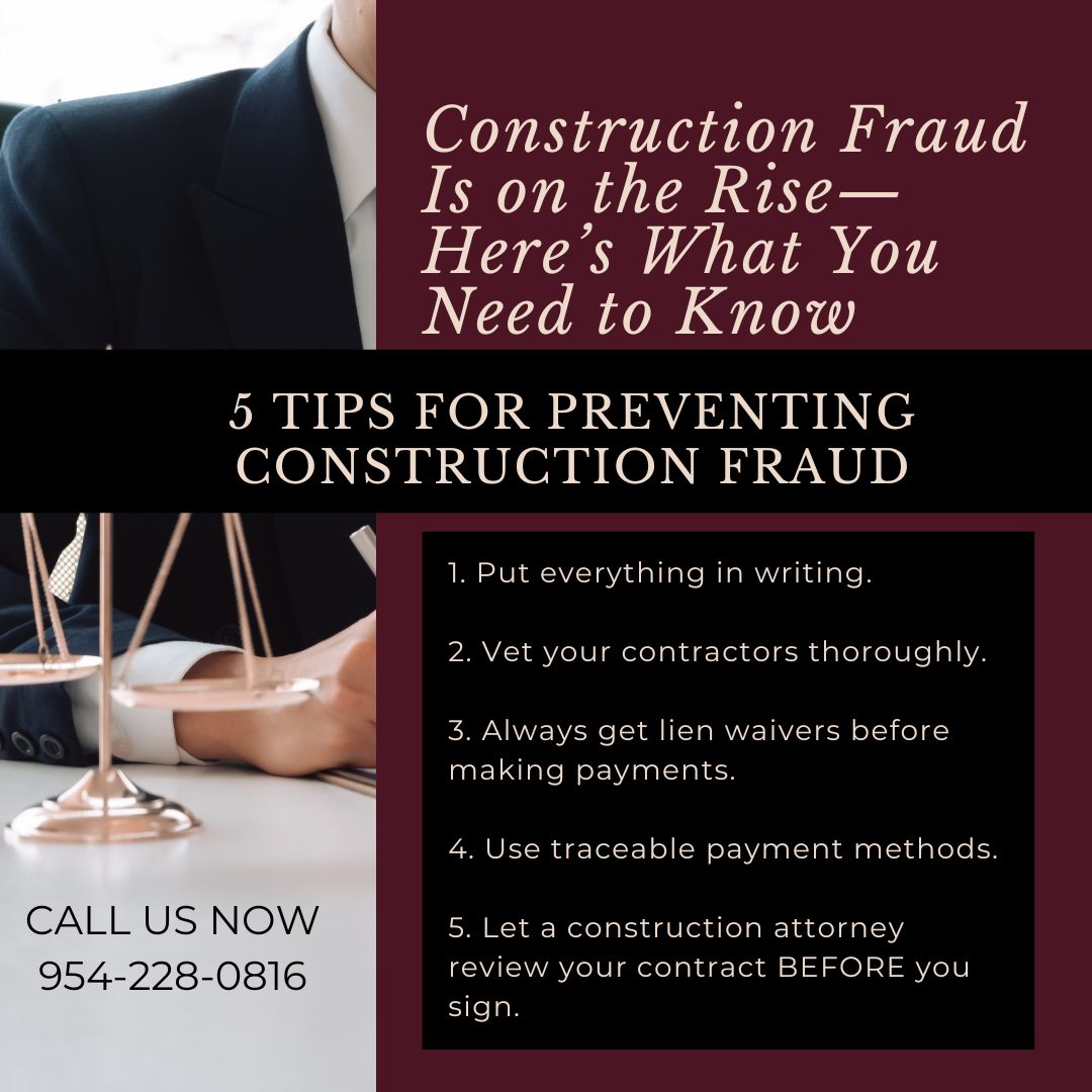 🚧 Construction Fraud Is on... - Optimum Legal Services PLLC | Facebook