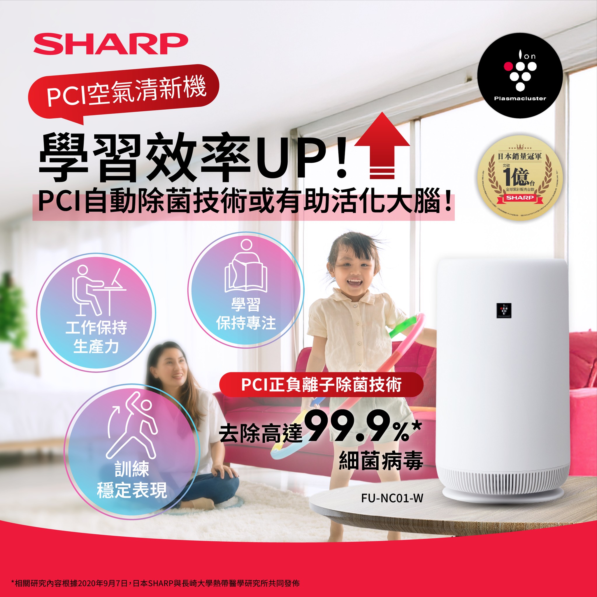 SHARP HK • 用心生活 - 【學習、工作效率UP！研究發現PCI自動除菌技術或有助活化大腦🧠！】 SHARP嘅獨家 ...