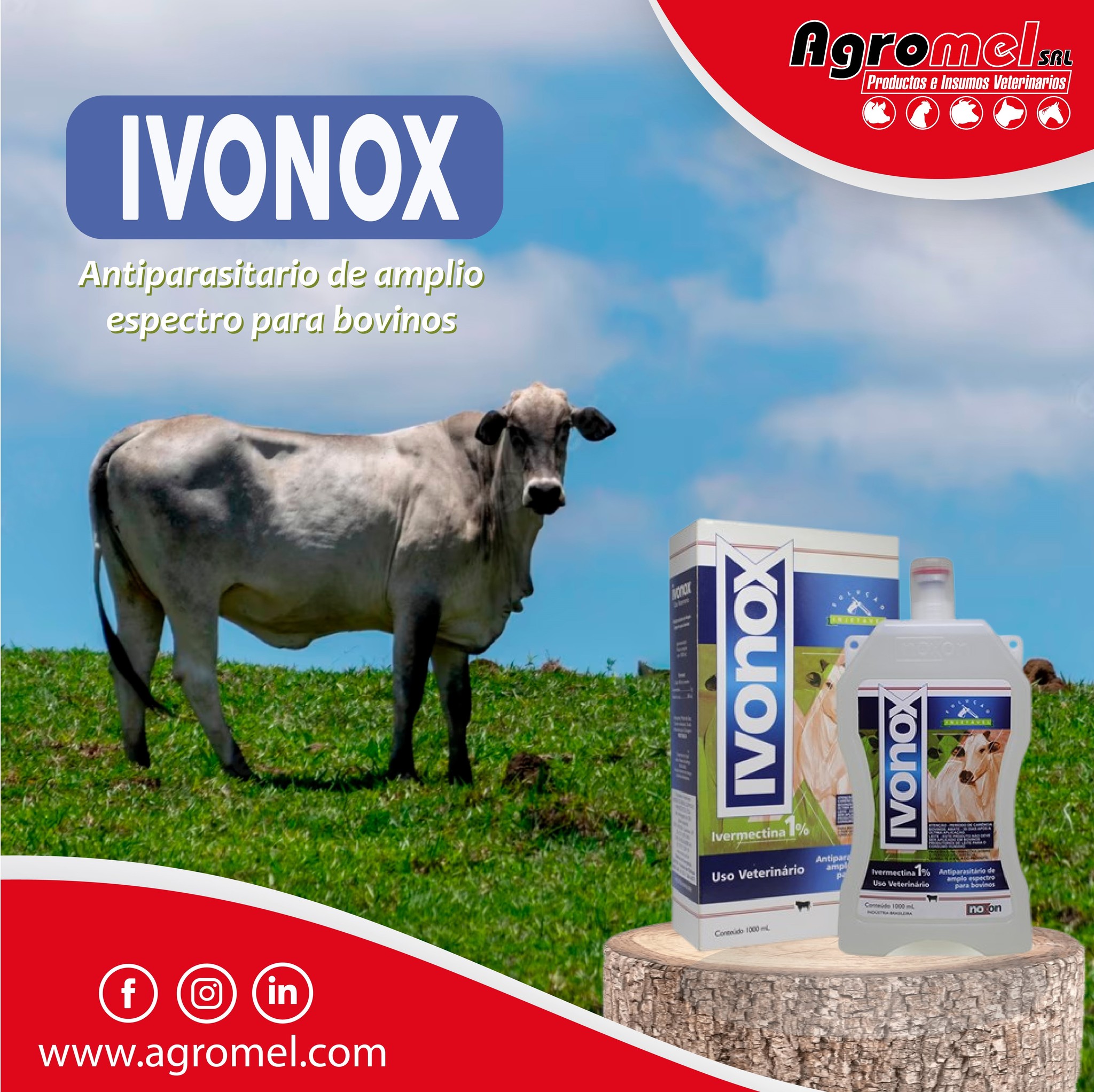Agromel - 𝗜𝗩𝗢𝗡𝗢𝗫 𝘼𝙣𝙩𝙞𝙥𝙖𝙧𝙖𝙨𝙞𝙩𝙖𝙧𝙞𝙤 𝙙𝙚 𝙖𝙢𝙥𝙡𝙞𝙤 𝙚𝙨𝙥𝙚𝙘𝙩𝙧𝙤 𝙥𝙖𝙧𝙖 𝙗𝙤𝙫𝙞𝙣𝙤𝙨 🐂 ...