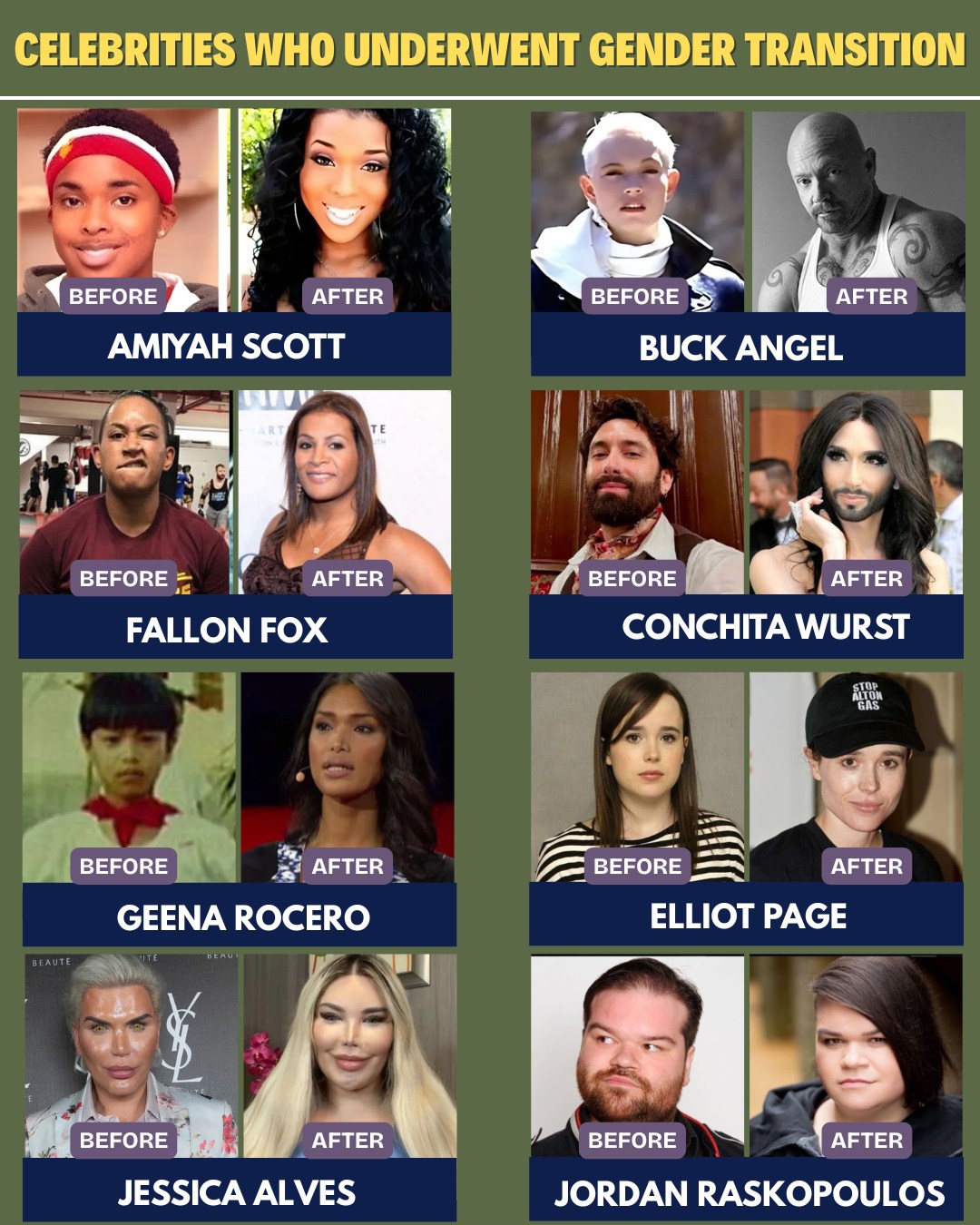 The Daily - Celebrities who underwent gender transition include Amiyah ...