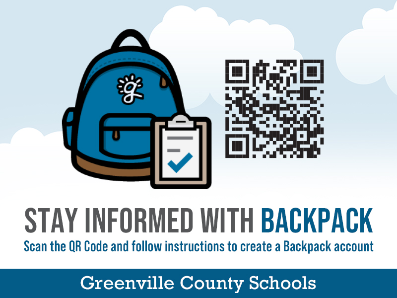 Greenville - Stay informed with Backpack. Scan this QR code or head ...