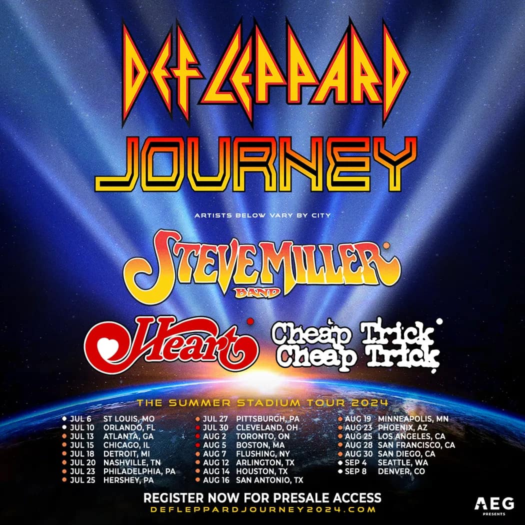 ★THE GOOD-BYE★DVD★Concert Tour 2024★ Cheap Trick is joining Def Leppard and Journey for The Summer