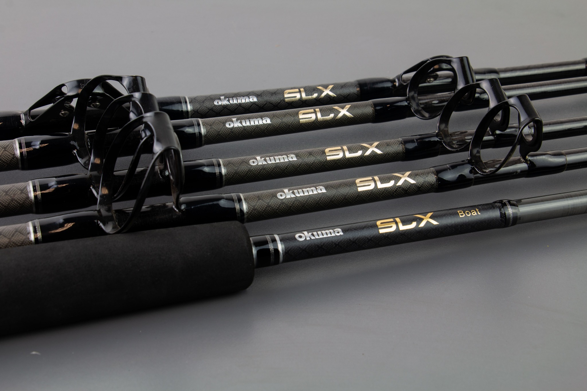 okuma delux trolling rod Great Lakes Combo ton moderate tapered carbon rod blanks provide excellent strength and durability Okuma SLX offshore trolling rods