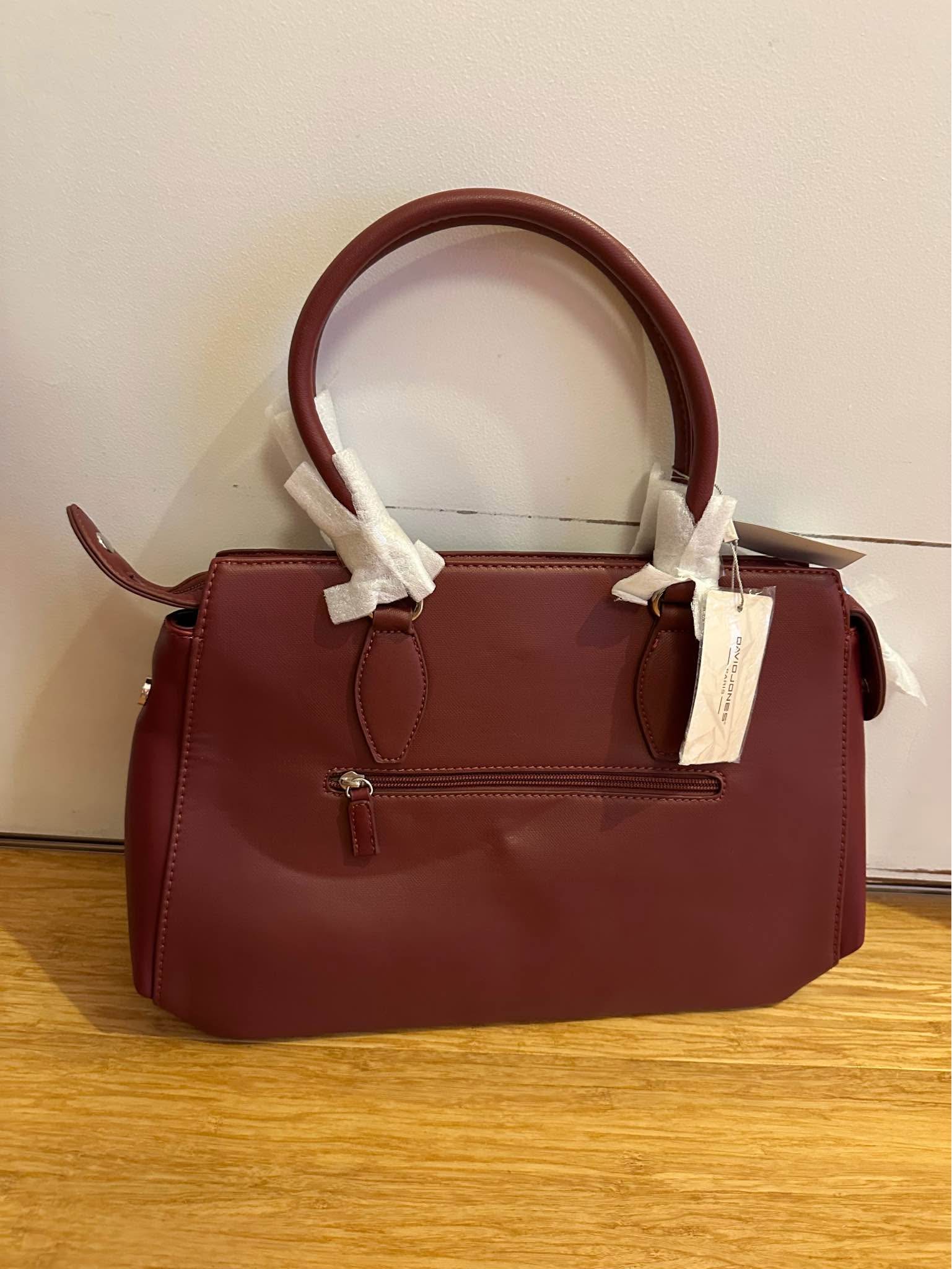 Sac à Main Rouge DAVID JONES Pour Femme - PVC - Neuf (avec étiquette #4) - Style Classique