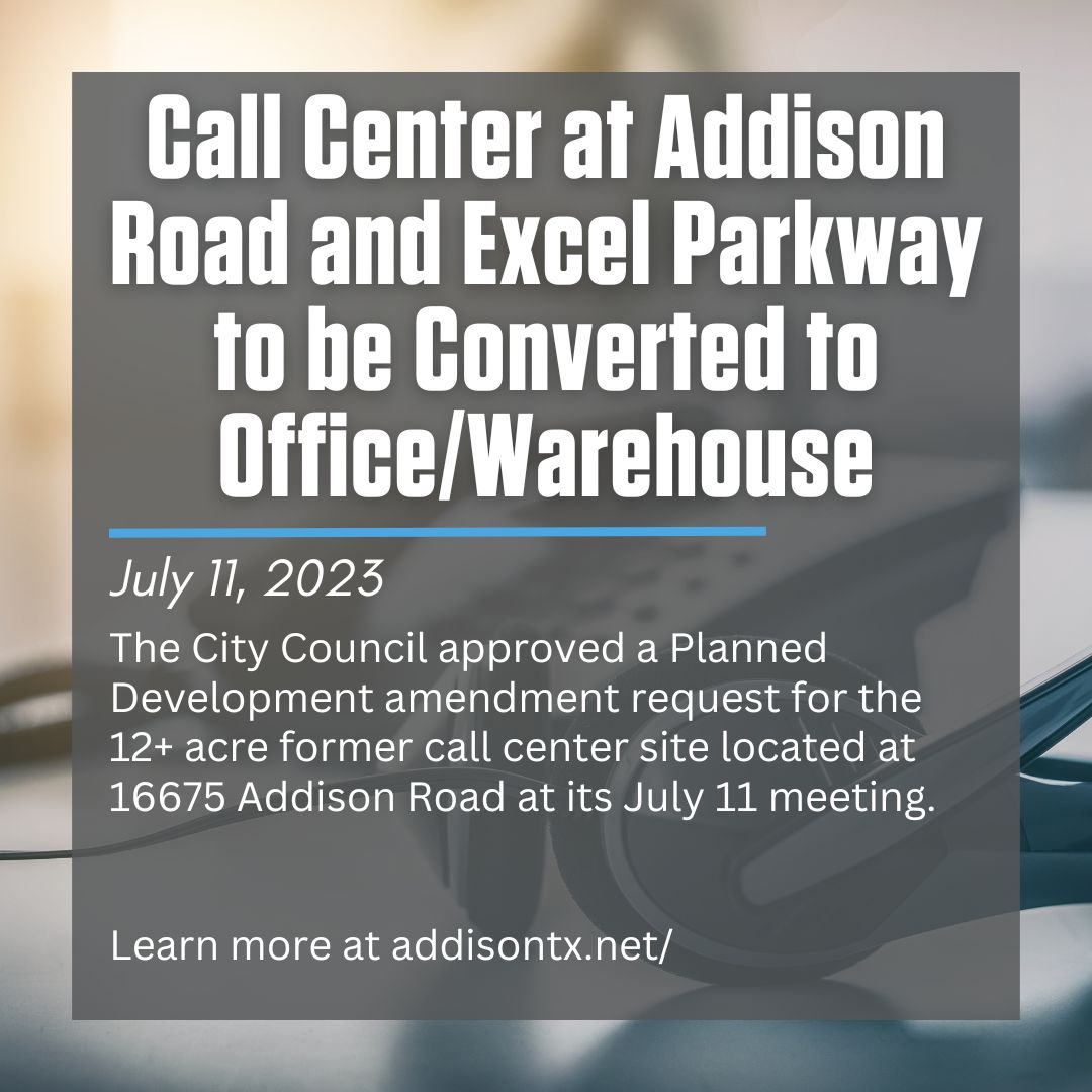 Town of Addison - The City Council approved a Planned... | Facebook