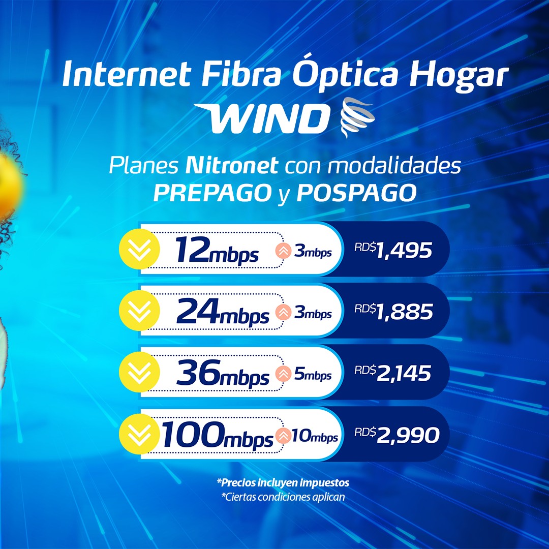 WIND telecom - ¡Llego la fibra Wind!💃🎶🌐 Internet por...